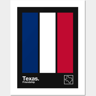 Texas State Flag // Original Minimalist Artwork Poster Design Posters and Art